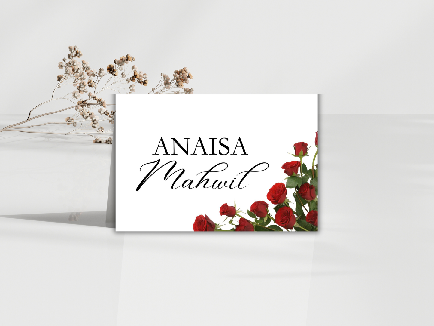 Wedding Invitation Template, RSVP, Details Card, Menu Card, Thank you Card, Place Card, Name Card WI266