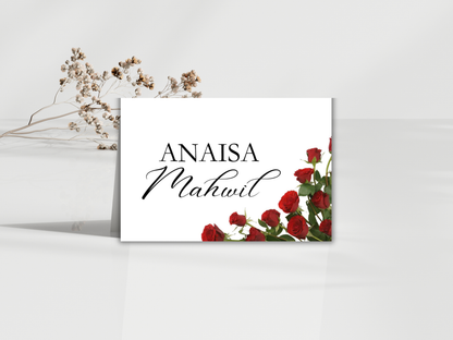 Wedding Invitation Template, RSVP, Details Card, Menu Card, Thank you Card, Place Card, Name Card WI266
