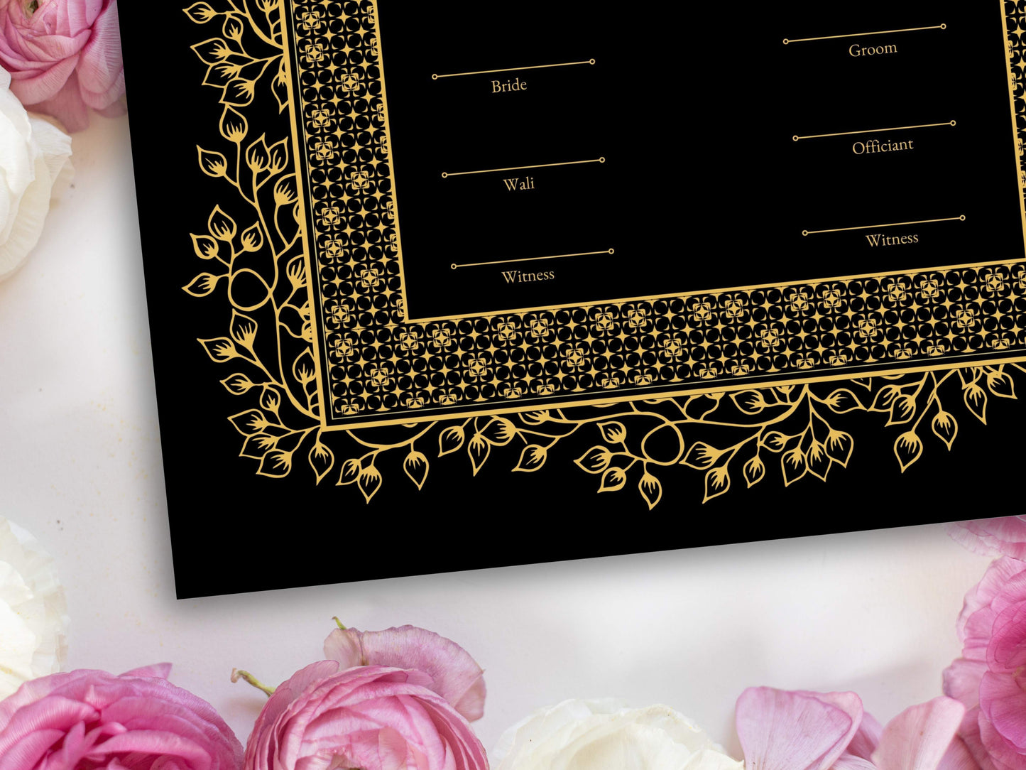 Nikkah Certificate,  Marriage Contract Template , Wedding Contract, A3/A4, Personalised Nikah Nama, Nikkah Gift, Muslim Agreement. NN224