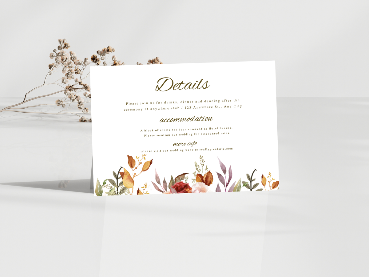Wedding Invitation Set, RSVP, Wedding Details, Wedding Bottle Label Template, WI273