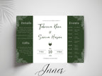 Gatefold Wedding Invitation Template, Menu Card, Thank you Card, Place Card, Name Card WI264
