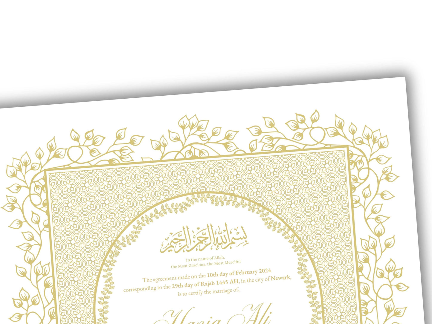 Nikkah Certificate Digital Download,A3,A4. NN207