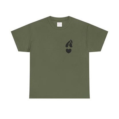 Initial Heart Tee — Minimalist 'A' Monogram T-Shirt