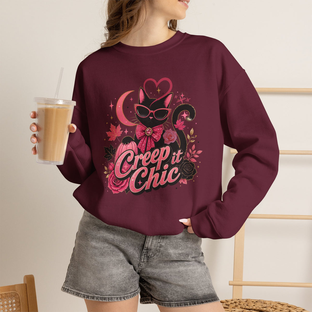 Creep It Chic Cat Sweatshirt