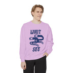 Garment-Dyed Sweatshirt - 'Wait and See' Design