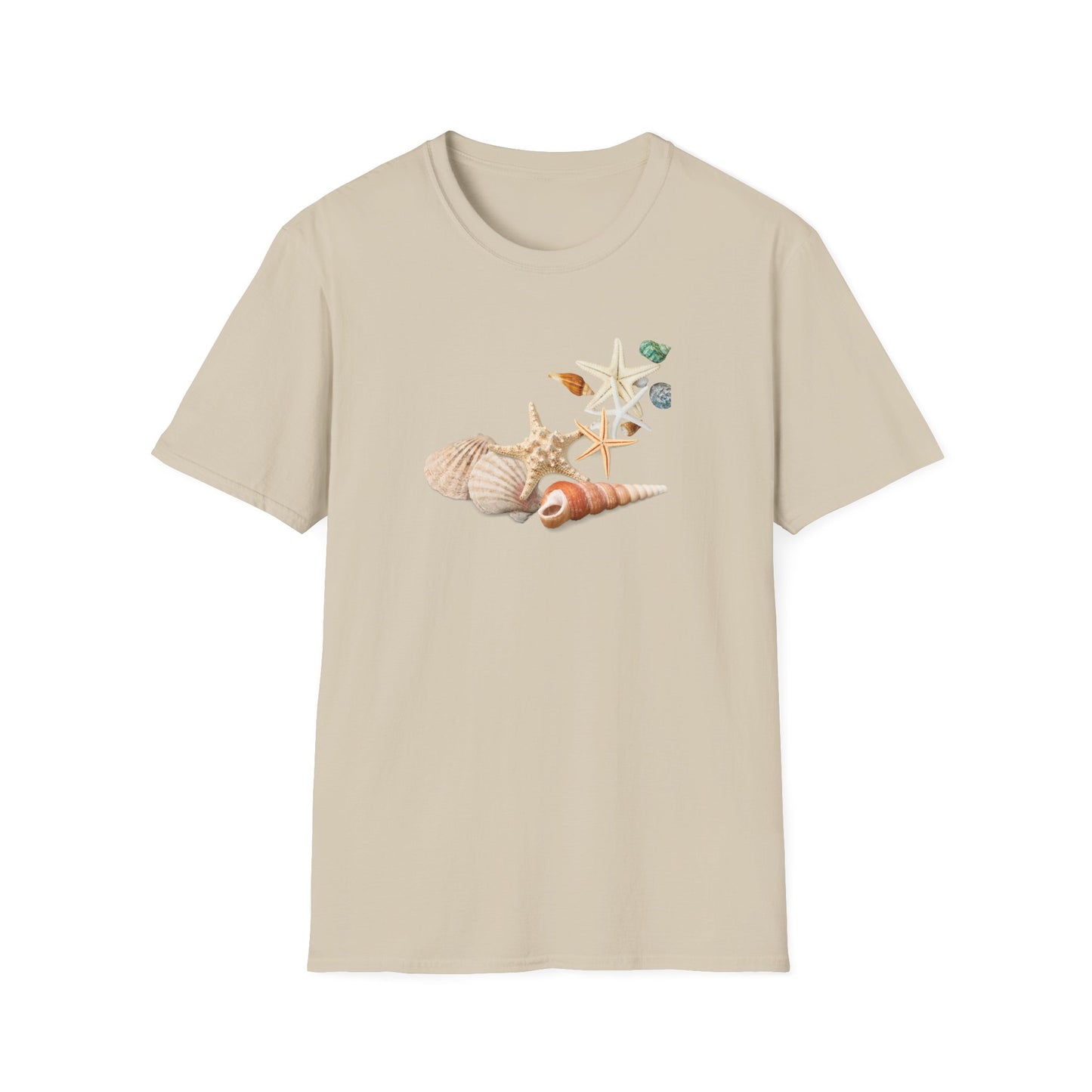 Shell Print Unisex T-Shirt | Beach-Themed Casual Summer Tee