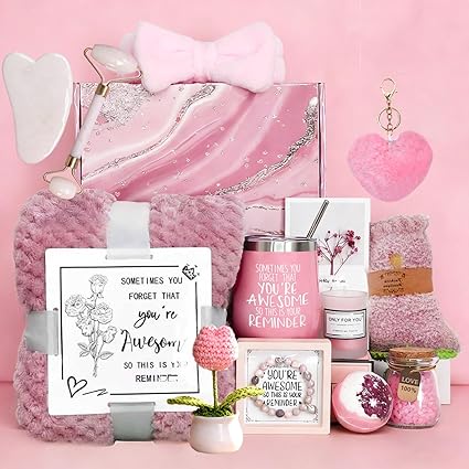 Self Care Gifts for Women, 16pcs Gift Baskets for Women Relaxing Spa Gifts Birthday Gift for Mom Care Package Valentines Day, Mothers Day, Christmas for Her Girlfriend Sister Wife