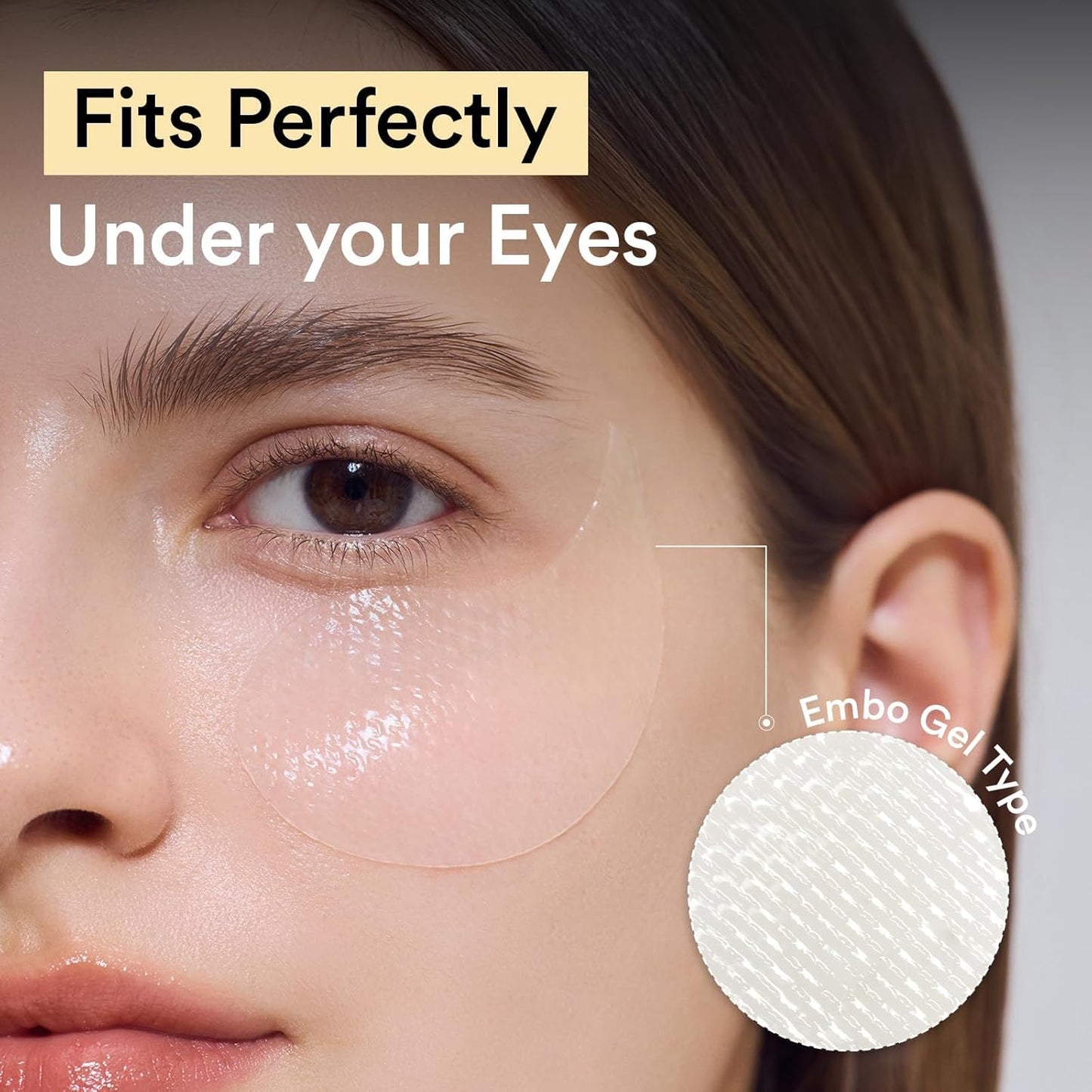 Collagen Eye Patch Jericho Rose Jelly 60 Patches, Korean Under Eye Patches for Puffy Eyes and Dark Circles, Anti-Wrinkle, Collagen, Caffeine, Niacinamide, Ceramide, Antioxidant, Skin Care