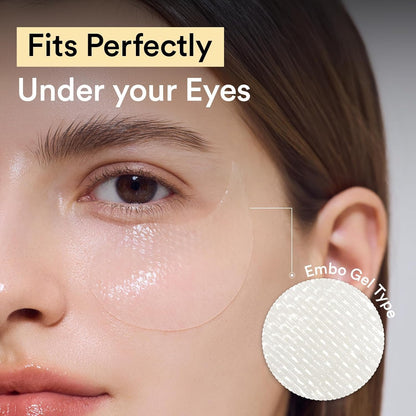 Collagen Eye Patch Jericho Rose Jelly 60 Patches, Korean Under Eye Patches for Puffy Eyes and Dark Circles, Anti-Wrinkle, Collagen, Caffeine, Niacinamide, Ceramide, Antioxidant, Skin Care