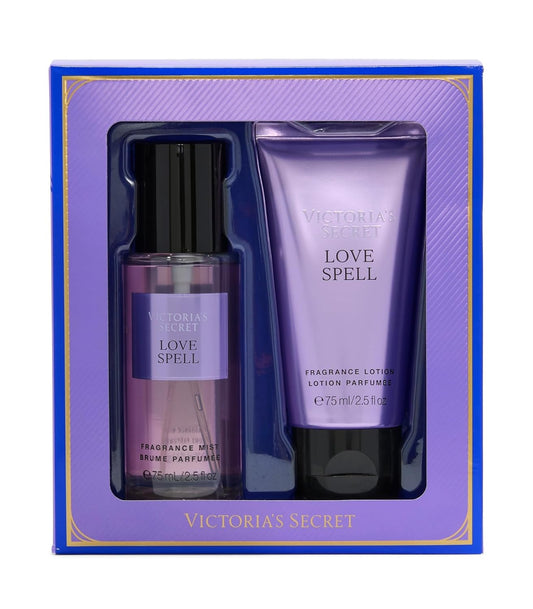 Victoria's Secret Love Spell Mini Fragrance Duo Gift Set, Notes of Cherry Blossom and Fresh Peach