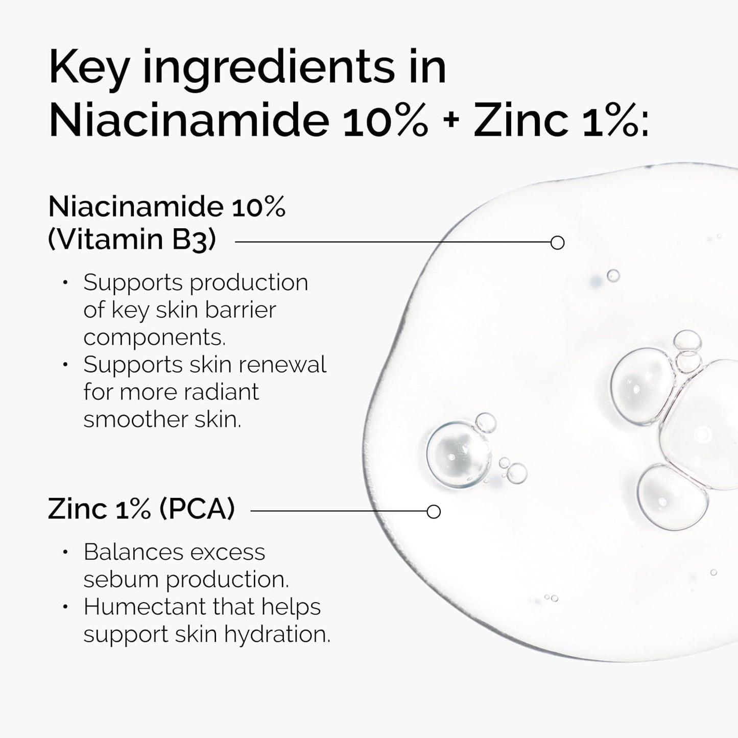 The Ordinary Niacinamide 10% + Zinc 1%, Smoothing Serum for Blemish-Prone Skin 1 fl oz
