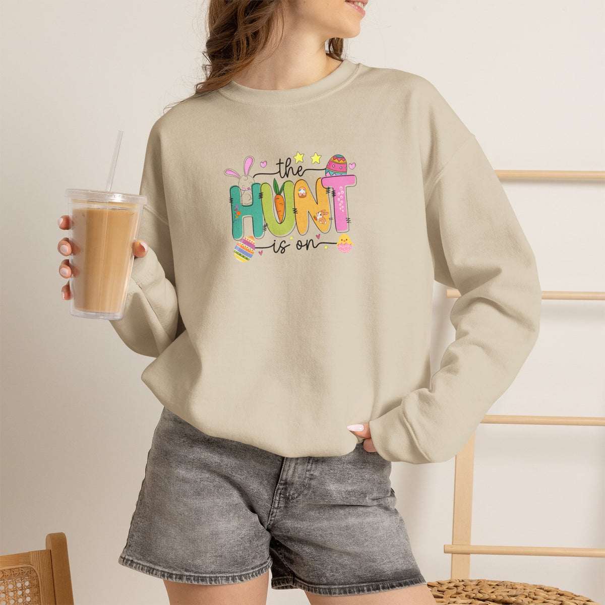 Easter 'The Hunt Is On' Crewneck Sweatshirt