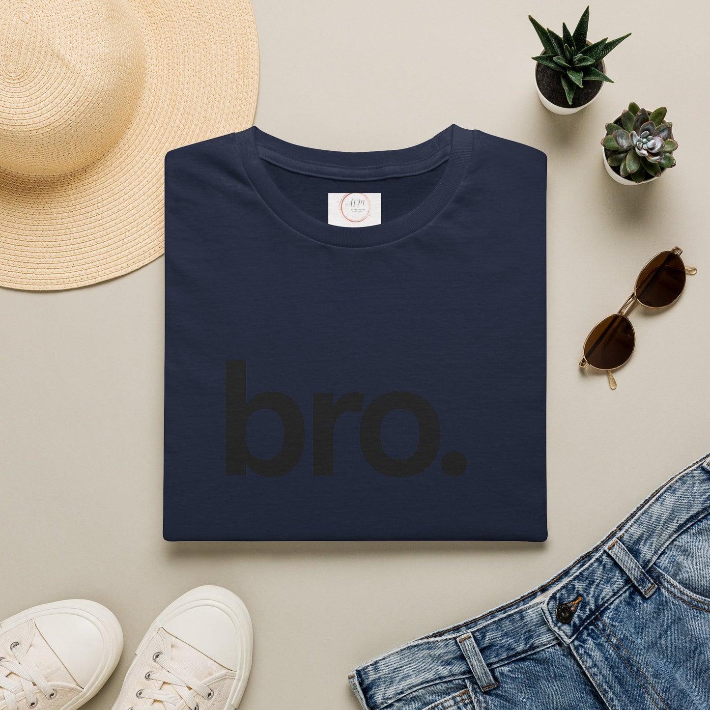 Bro. T-Shirt — Minimalist Bold Typography Tee for Friends & Casual Wear