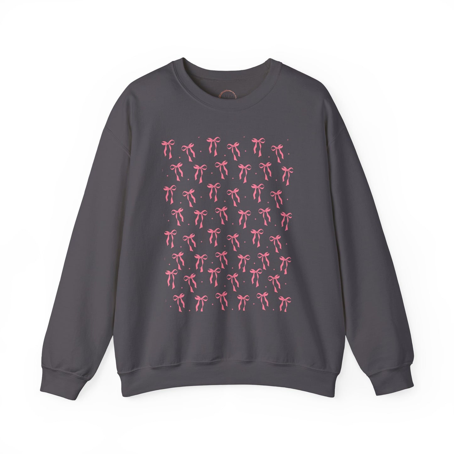 Pink Bow Unisex Sweatshirt, Coquette Aesthetic Jumper, Cute Pullover, Soft Blush