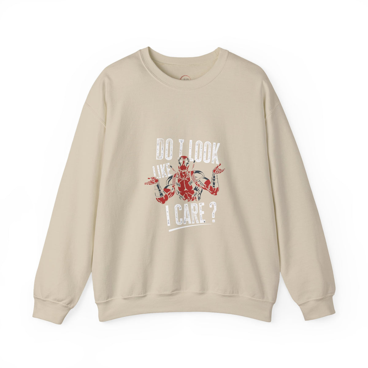 Do I Look Like I Care? Crewneck Sweatshirt — Funny Sarcastic Floral Pullover