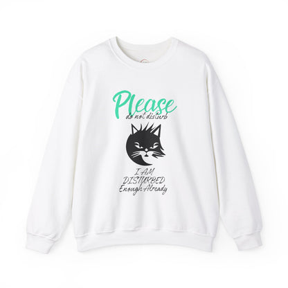 Please Do Not Disturb Cat Unisex Crewneck Sweatshirt