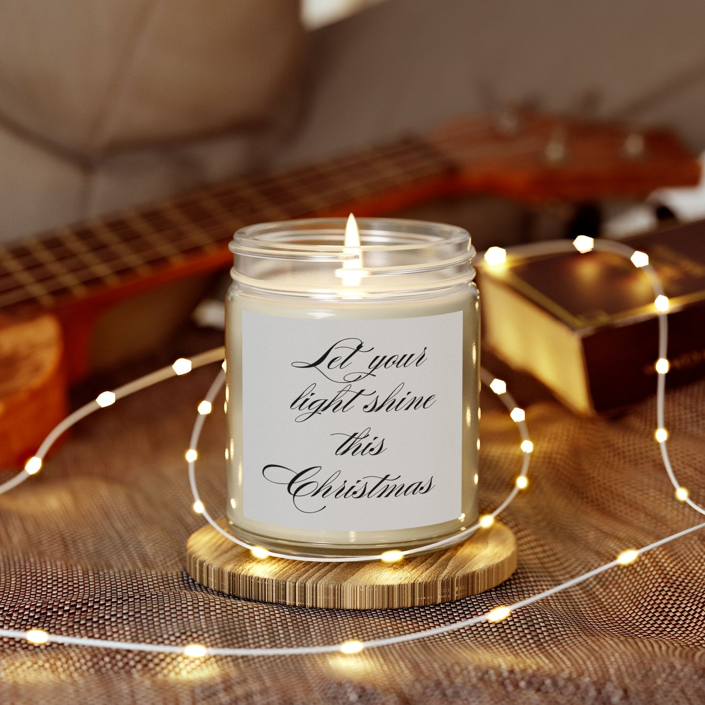 Christmas Gift Scented Candles, Coconut Apricot Wax (4oz, 9oz)