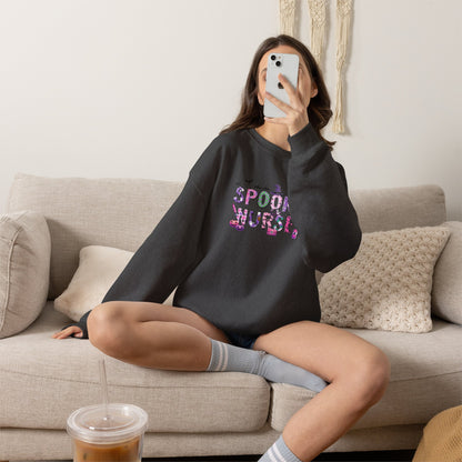 Spooky Nurse Sweatshirt – Cute Halloween Nurse Crewneck
