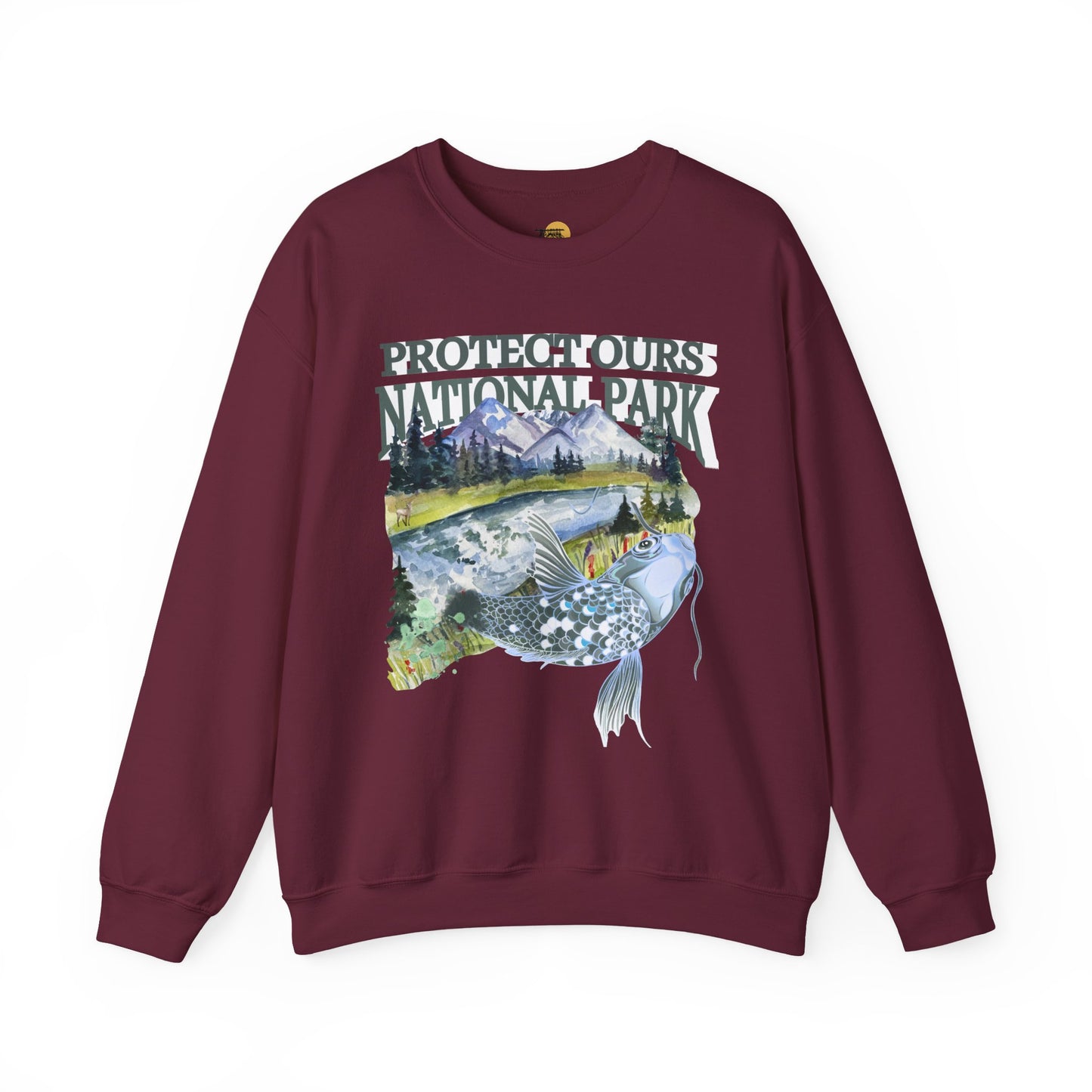 Nature Lover's Crewneck Sweatshirt - Protect Our National Park, Gift for Hikers, Eco-Friendly Apparel, Outdoor Adventure Clothing