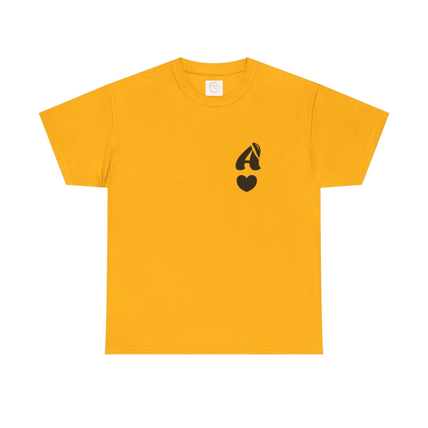 Initial Heart Tee — Minimalist 'A' Monogram T-Shirt