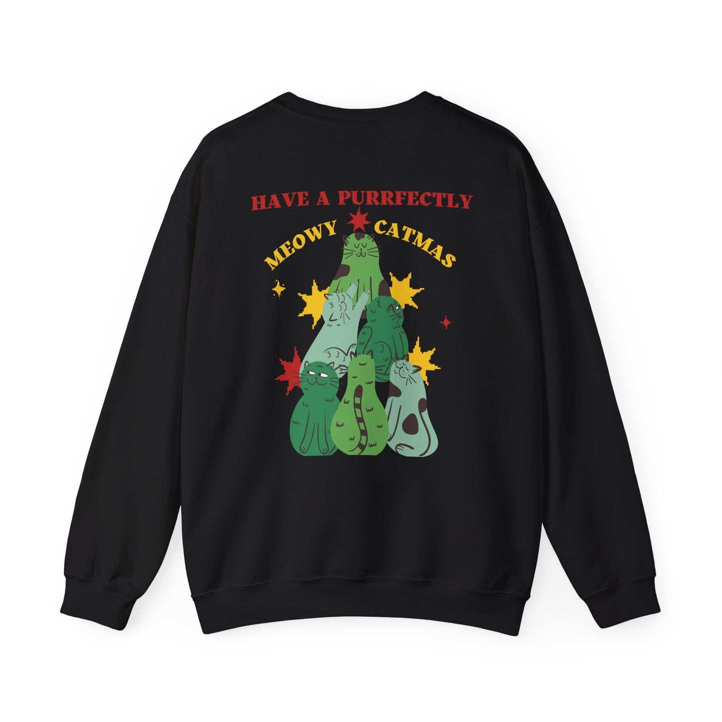 Have a purrfectly Meowy Catmas Unisex Crewneck Sweatshirt