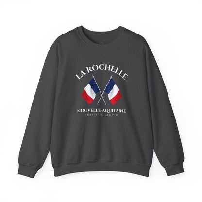 La Rochelle Unisex Sweatshirt, Heather France Sweater, Crewneck Jumper, French