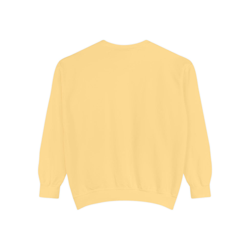 Garment-Dyed Sweatshirt - 'Wait and See' Design