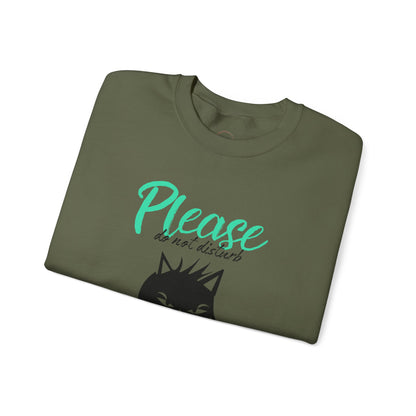 Please Do Not Disturb Cat Unisex Crewneck Sweatshirt