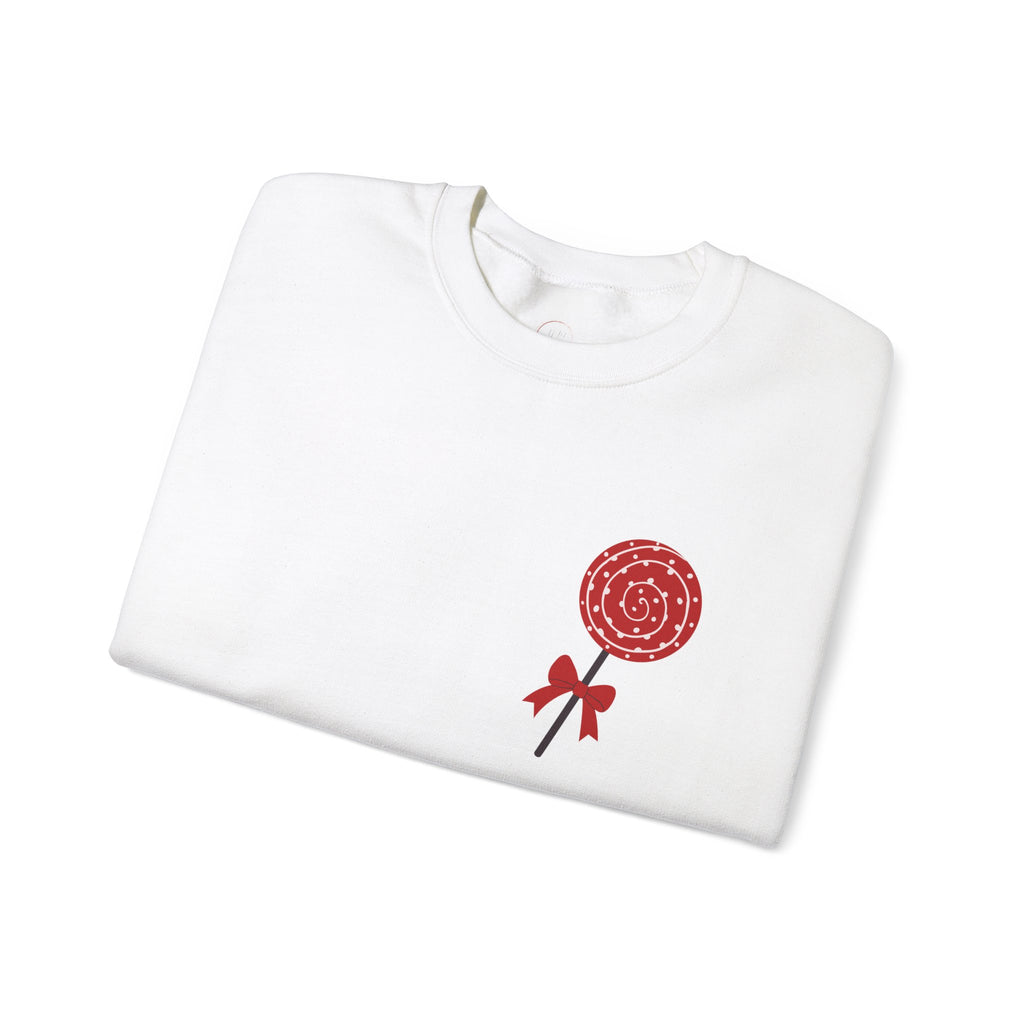Valentine's Day Sweet Candy Sweatshirt, Pink Red Cute Unisex Crewneck Jumper,