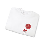 Valentine's Day Sweet Candy Sweatshirt, Pink Red Cute Unisex Crewneck Jumper,