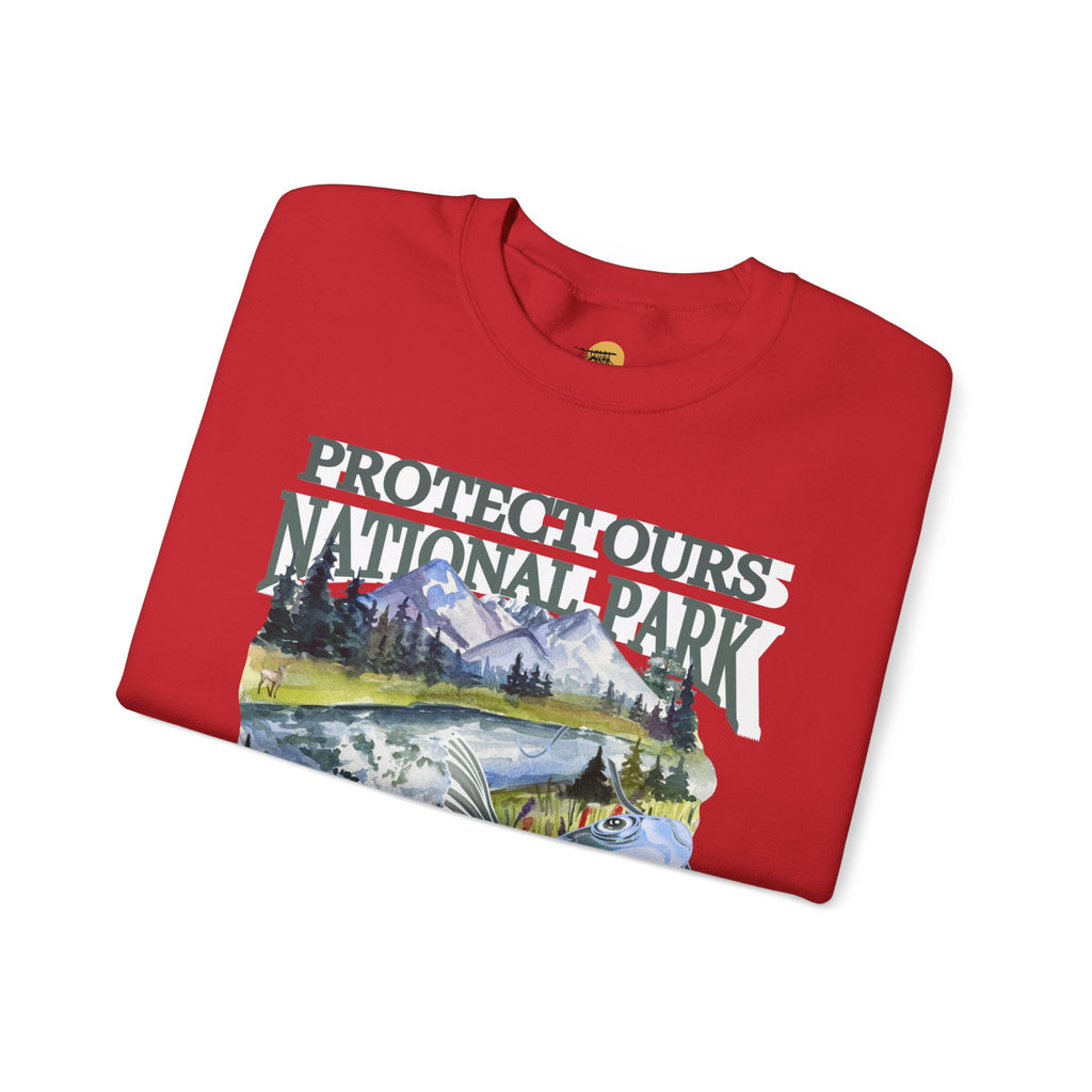 Nature Lover's Crewneck Sweatshirt - Protect Our National Park, Gift for Hikers, Eco-Friendly Apparel, Outdoor Adventure Clothing