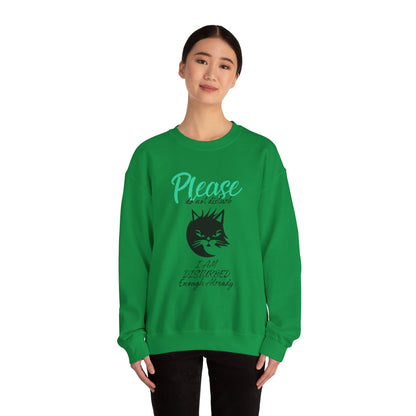 Please Do Not Disturb Cat Unisex Crewneck Sweatshirt