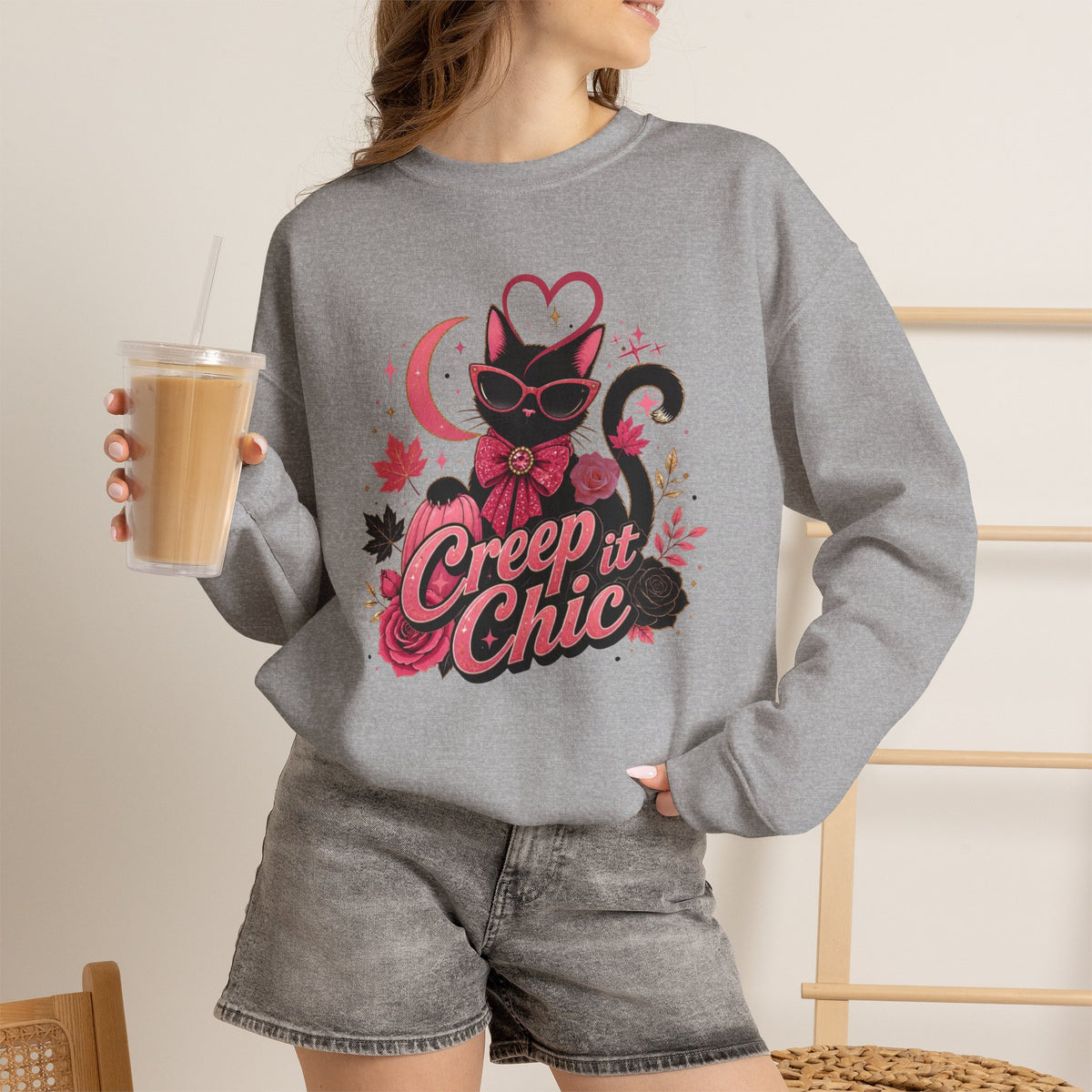 Creep It Chic Cat Sweatshirt