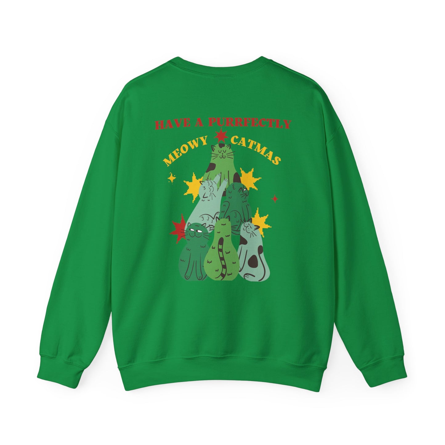 Have a purrfectly Meowy Catmas Unisex Crewneck Sweatshirt