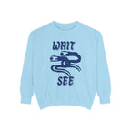 Garment-Dyed Sweatshirt - 'Wait and See' Design