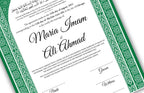 Digital Nikahnama | Marriage Certificate | Nikkah nama | Islamic | Nikkah Contract Template | Wedding Gift | Calligraphy| NN132