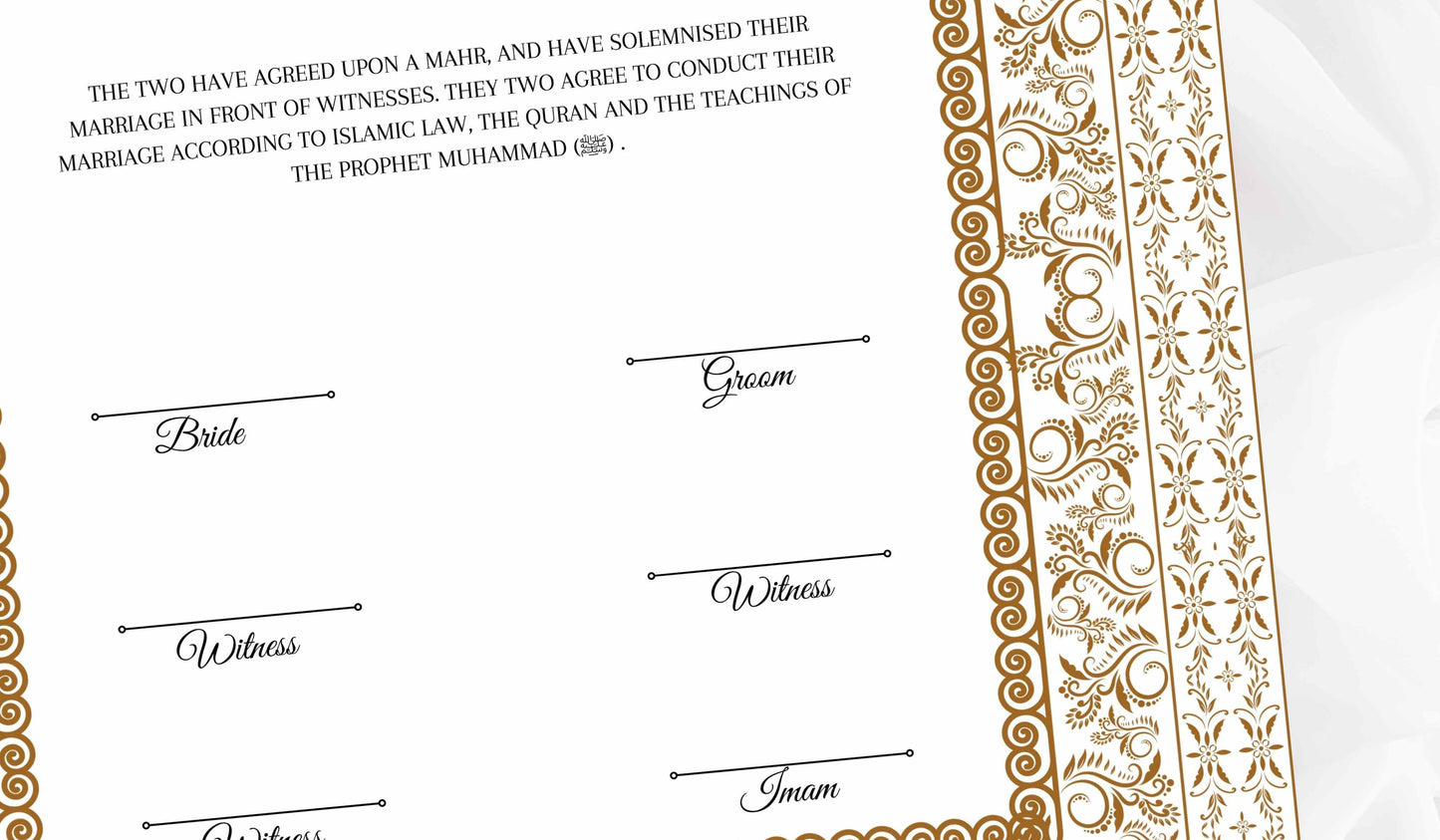 A3, A4 Muslim Agreement Digital Template. NN110