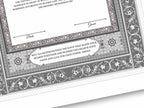 Luxury Nikkah Certificate, Premium A4 Islamic Wedding Contract, Nikkah Nama, Muslim Marriage Certificate, Personalised Names, A4, A3. NN173