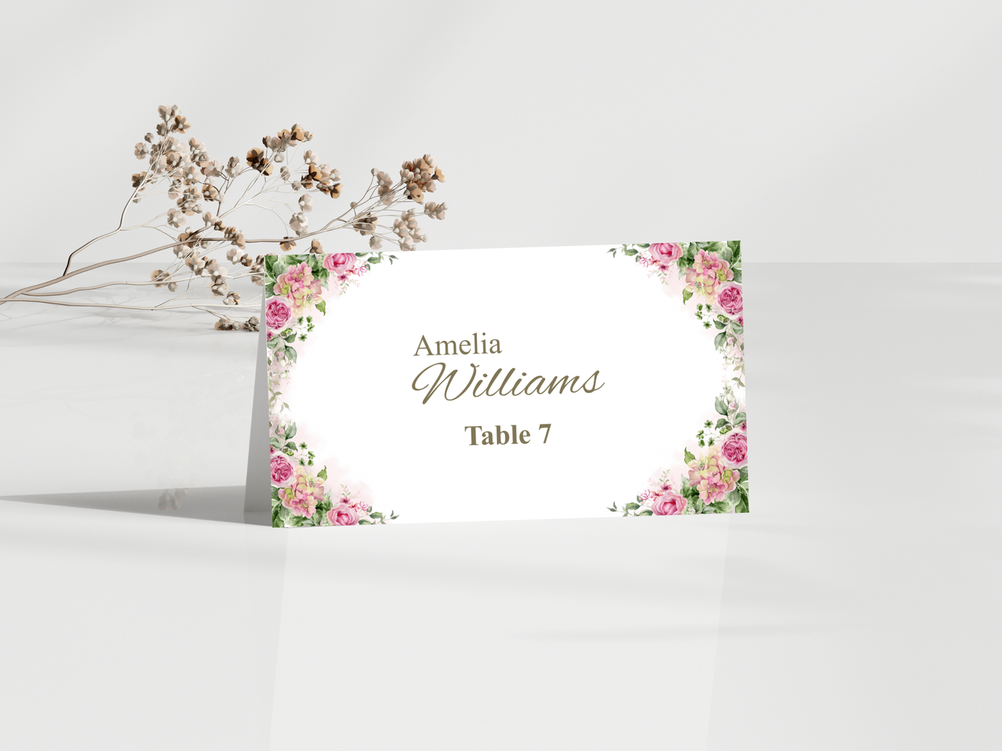 Wedding Thank you Card, Menu Card, Table Card. WI306