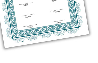 A4/A3 Nikkah Certificate, Digital Editable Template, Editable Nikkahnama,Muslim Wedding Certificate. NN124