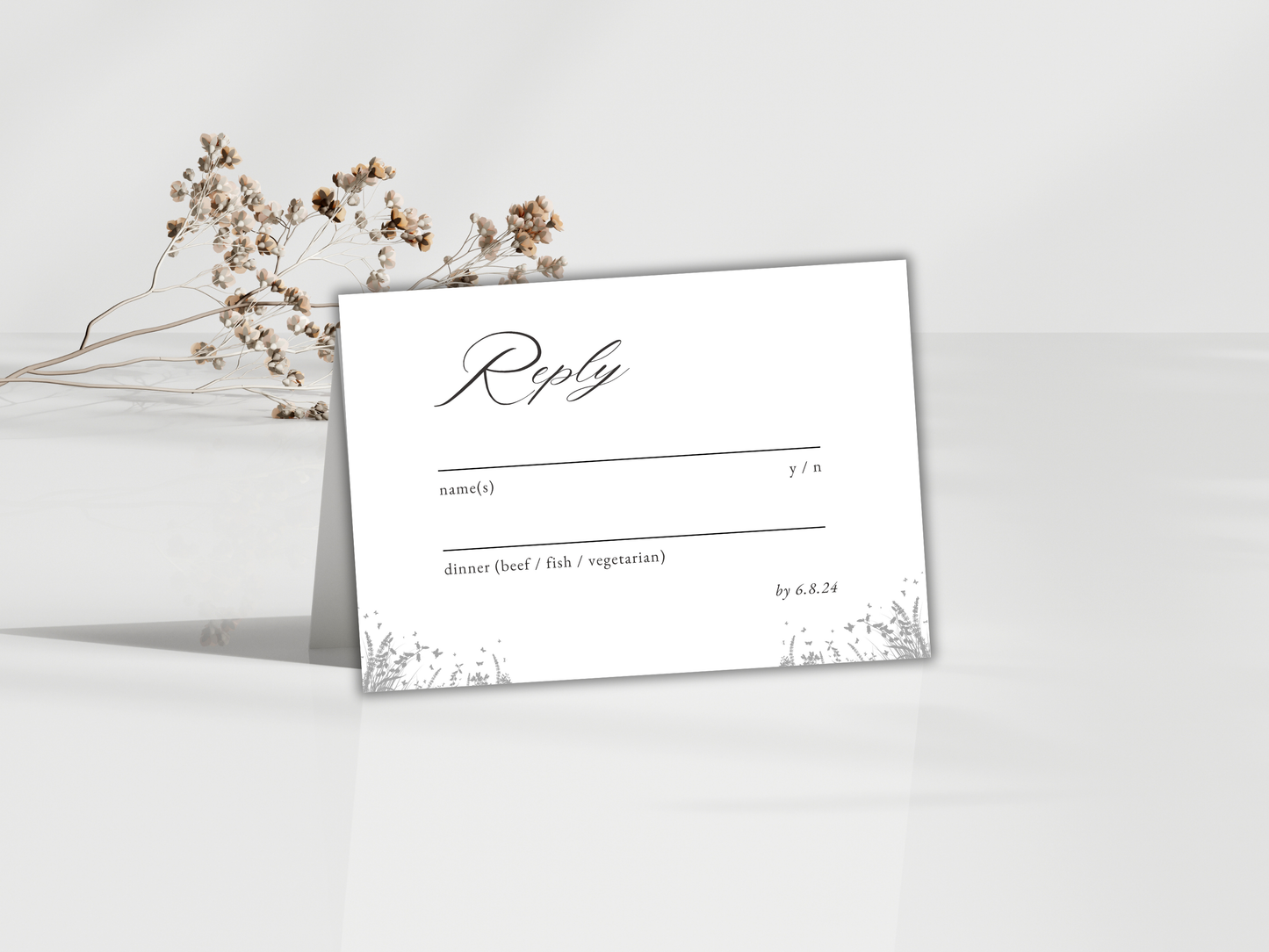 Wedding Invitation Bundle, RSVP, Wedding Water Bottle Label, Thank You Card, Table Card, Menu Card, Reception Card, Details Card. WI272