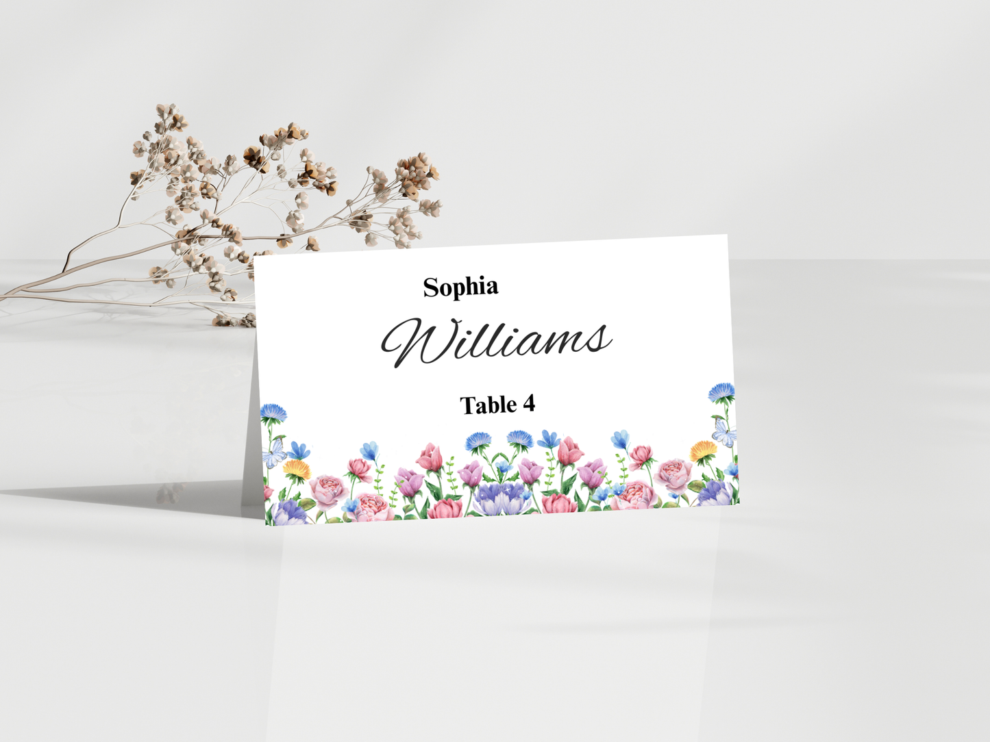 Wedding Thank you Card, Menu Card, Table Card. WI362