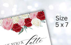 Latte Wedding Sign, We Love You a Latte, Modern Wedding Sign. Pritable, Editable, Floral Wedding Sign, Floral Latte Wedding Sign. WS33