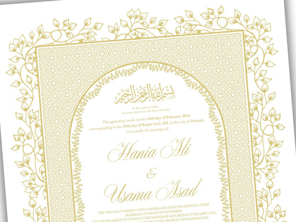 Nikkah Certificate Digital Download,A3,A4. NN207