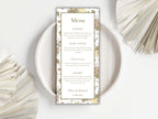 Wedding Menu Card Template. WI194