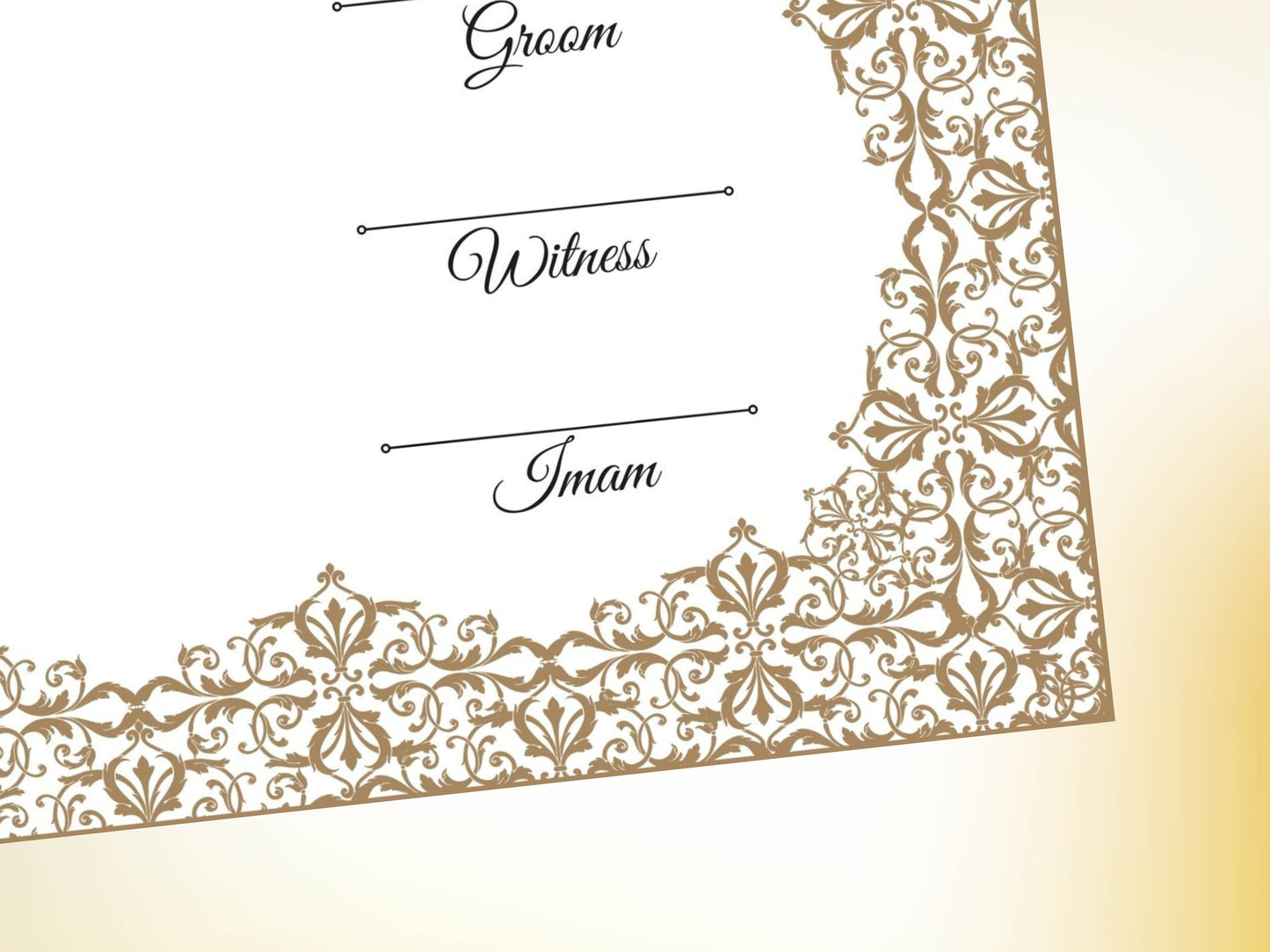 Nikkah Certificate, Nikkah Islamic Marriage Certificate, Printable, Custom Name Nikkah. Quran Verse, Digital Download. NN246