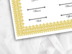 Nikkah Certificate Template, Traditional Islamic Wedding Agreement, Marriage Contract Wedding, Marriage Certificate Template, A4, A3. NN264