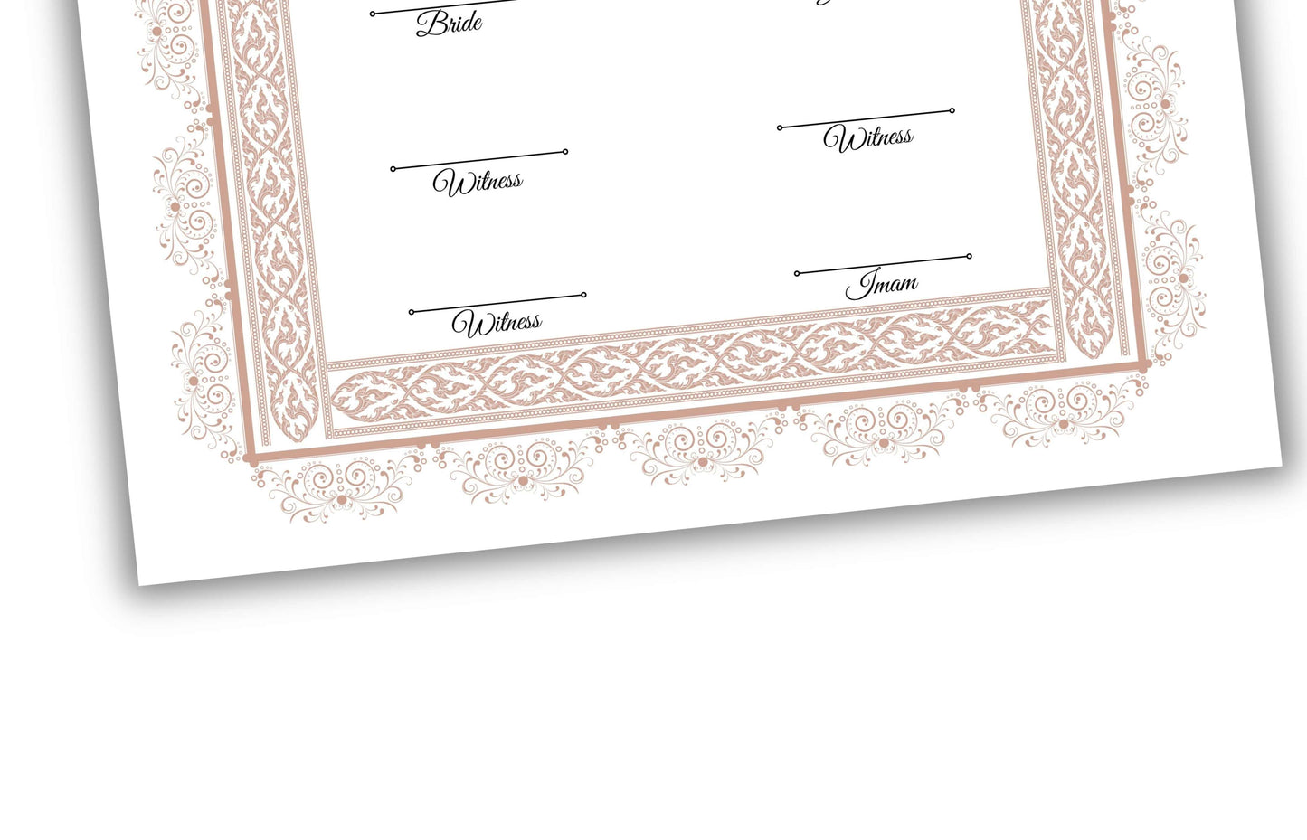 Luxury Nikkah Certificate Template| Personalised Custom Nikkah Nama Digital | Premium Islamic Wedding Contract Gift. NN 123