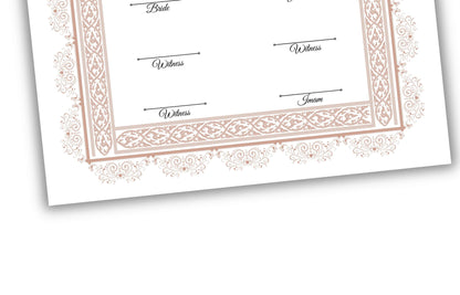 Luxury Nikkah Certificate Template| Personalised Custom Nikkah Nama Digital | Premium Islamic Wedding Contract Gift. NN 123