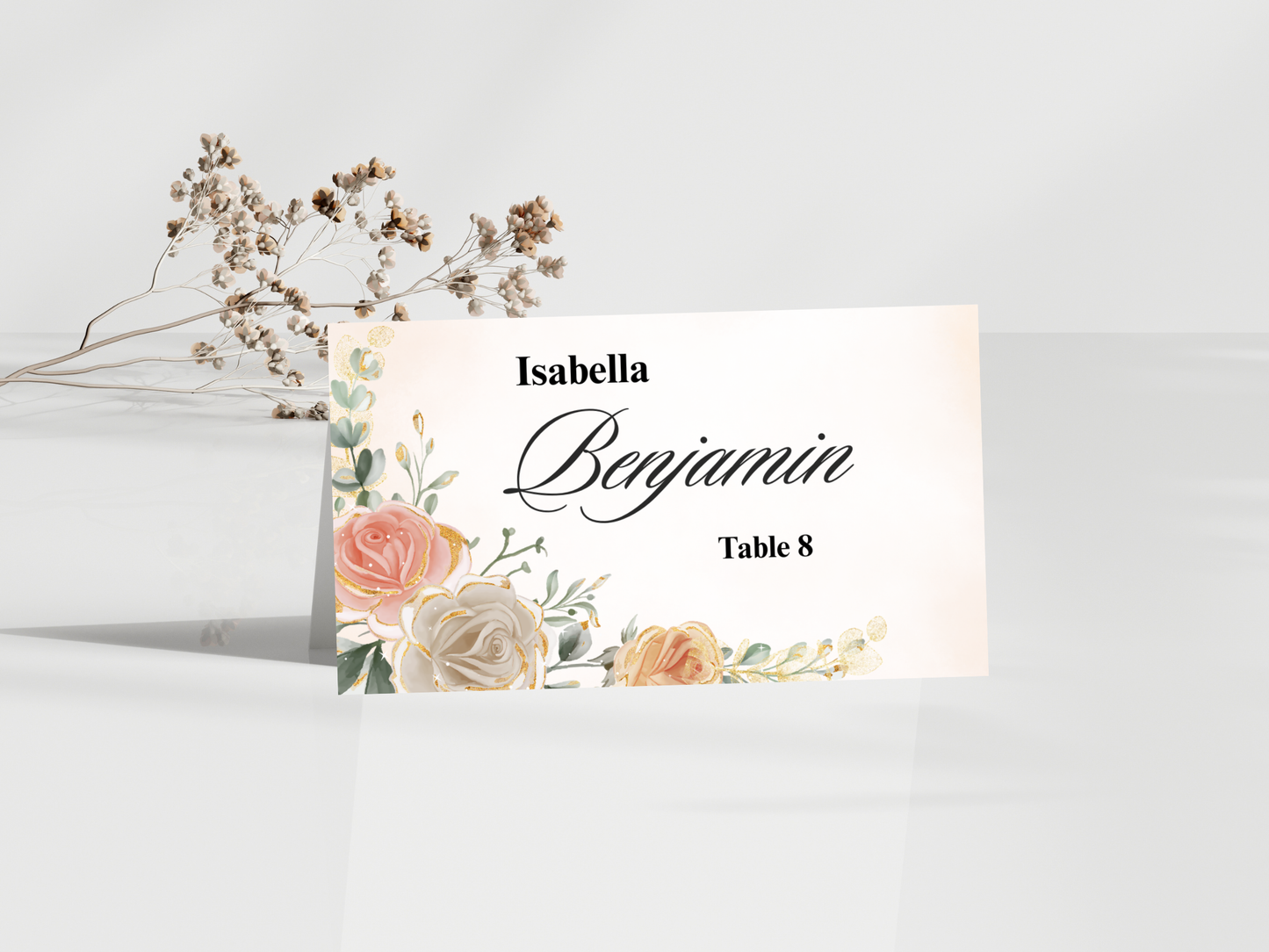 Wedding Menu Card, Table, Thank you, Editable Canva Template, Instant Download MTC406
